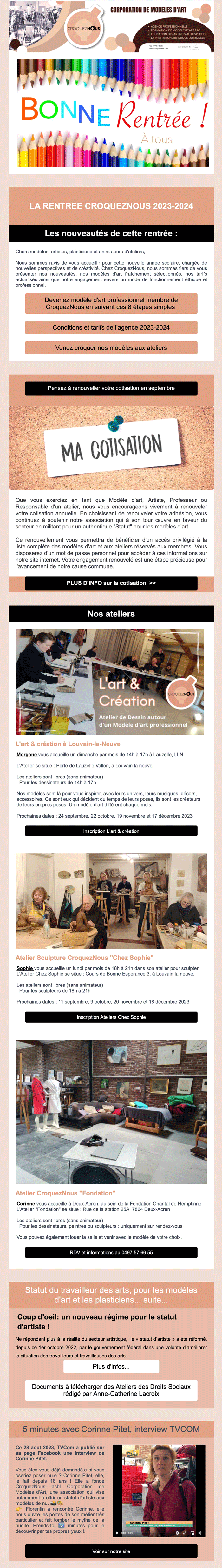 Newsletter rentree 2023 2024